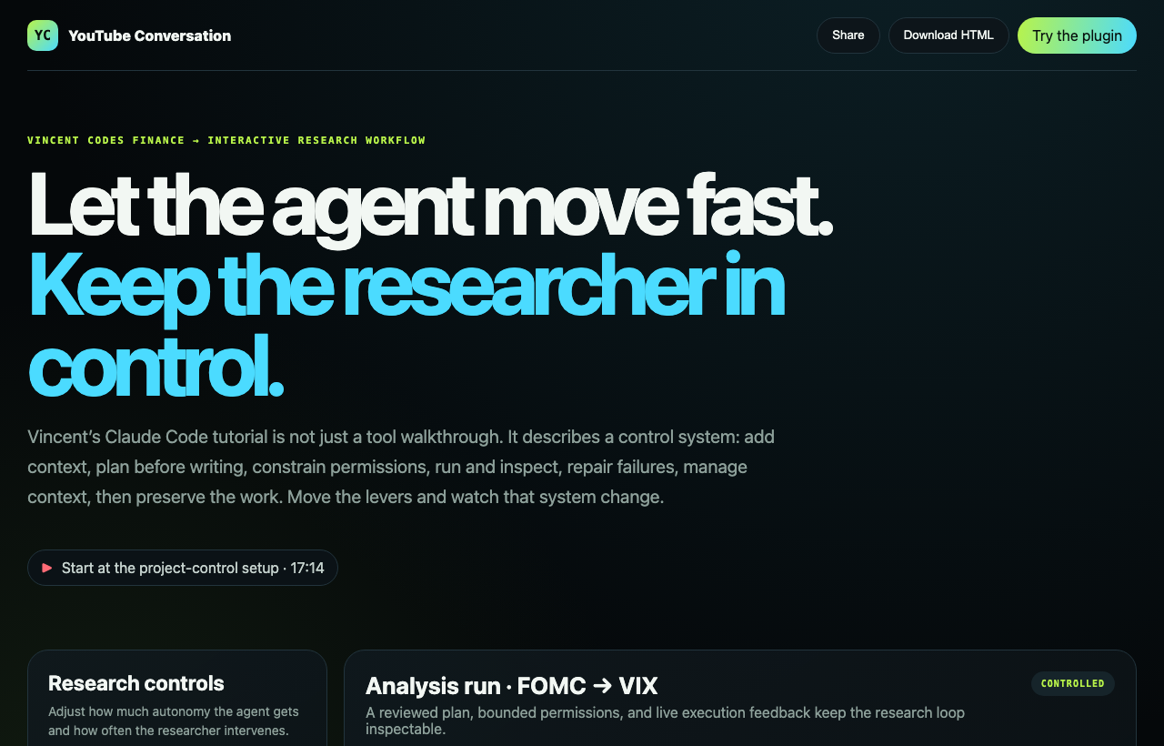 Agentic Analysis Control Room with research controls and run status