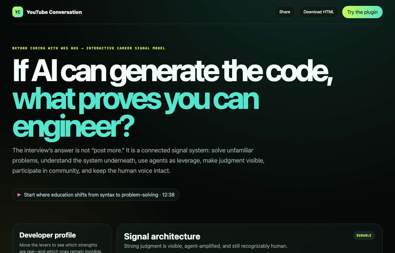 Interactive developer signal lab